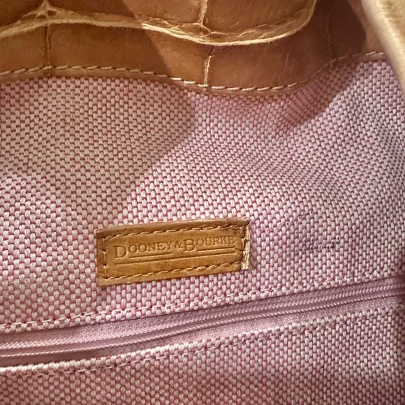 Dooney & Bourke Caramel Croc-Embossed Shoulder Bag - Picture 10 of 11